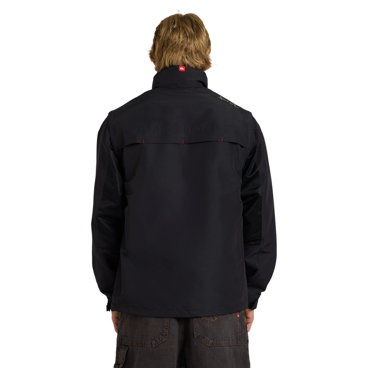 Veste coupe-vent à capuche YG CROSSBONE SPRAY noir black, QUIKSILVER