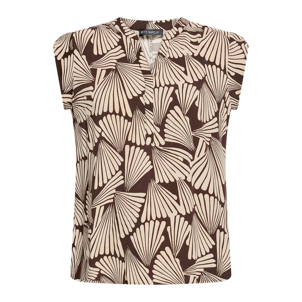 Tunique manches courtes marron/beige, BETTY BARCLAY