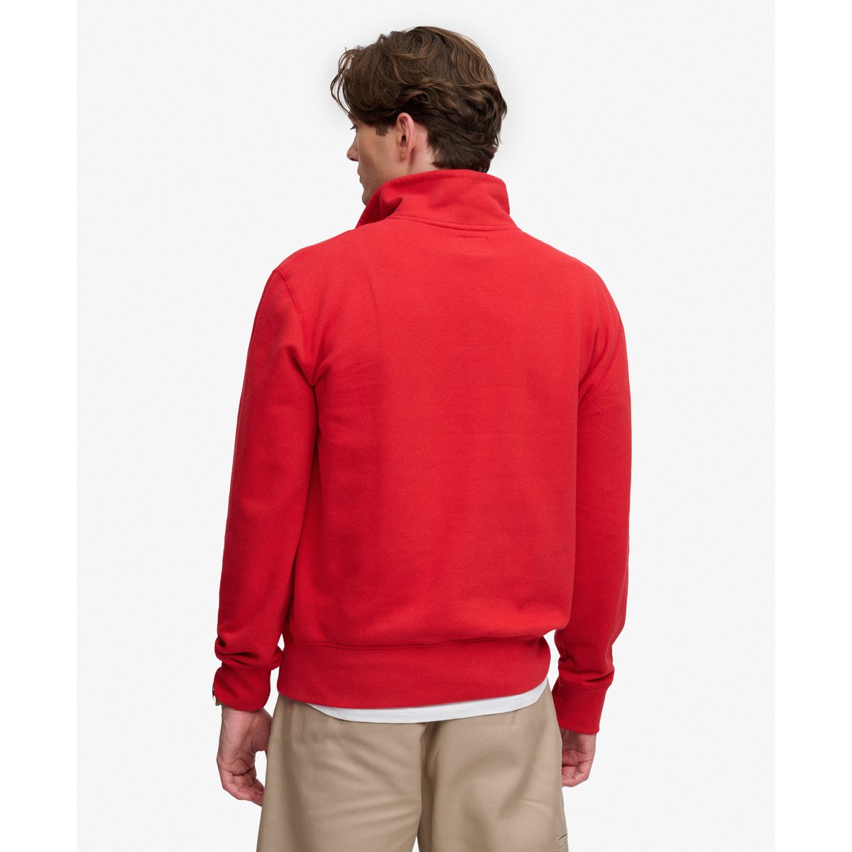 Sweat Essential Serif Logo Coupe Décontractée rouge basique, SUPERDRY