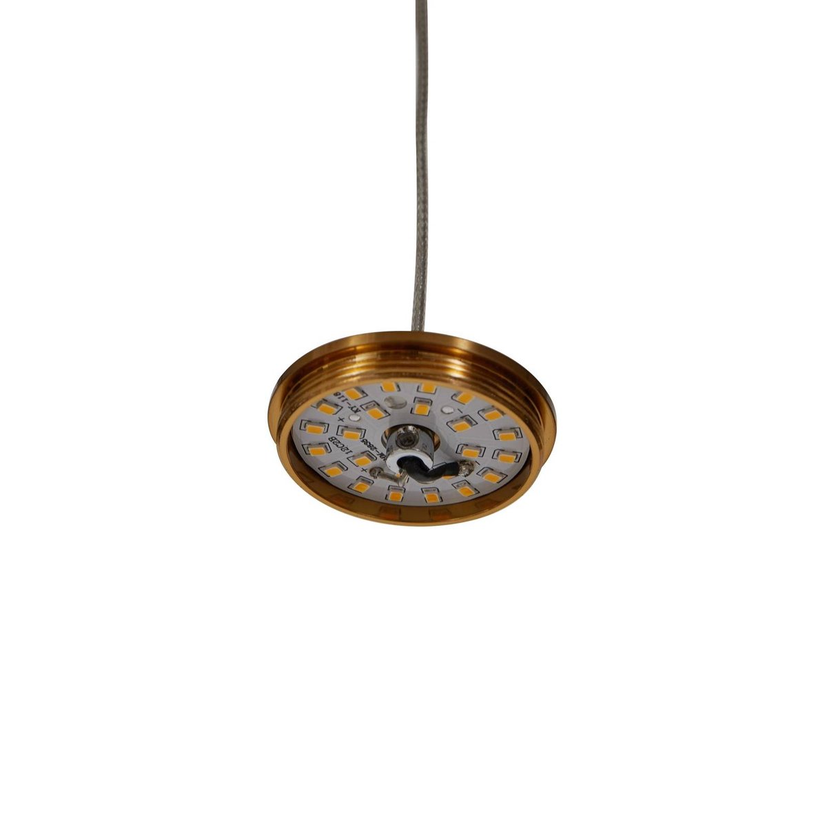 Suspension  antiqueLED, Ismenia laiton antique, transparent, LUCANDE