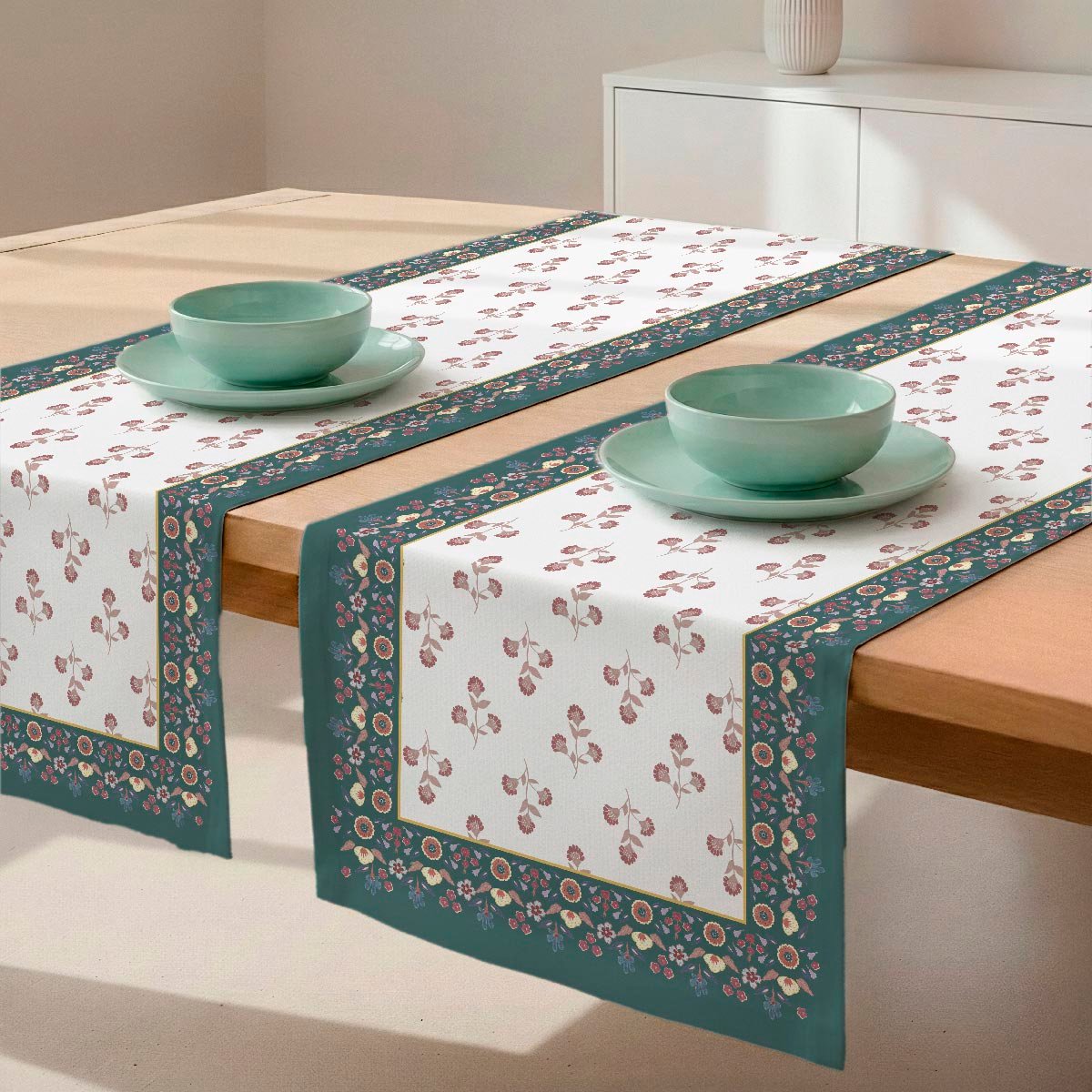 Chemin de table en coton Haye multicolor, NAF NAF HOME
