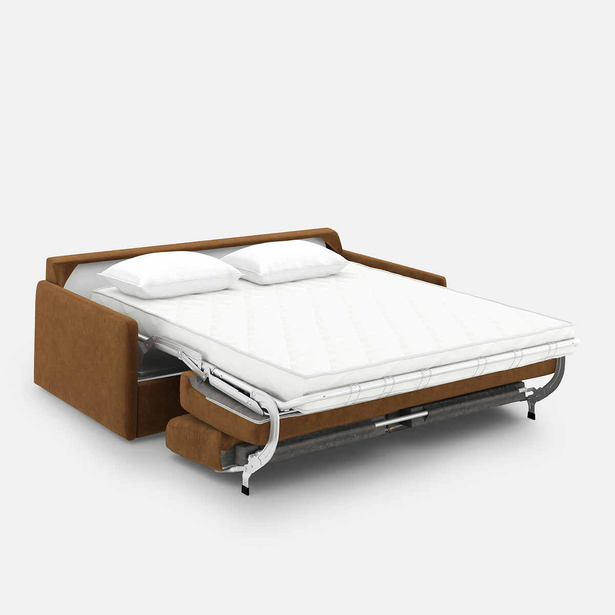 Bank-bed fluweel, mousse Marta kaneel, LA REDOUTE INTERIEURS