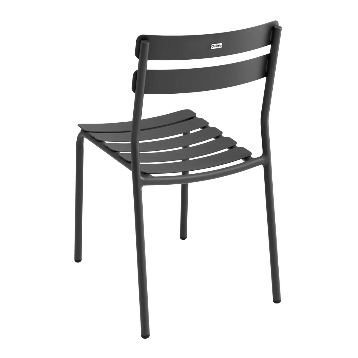 Table 70x70 cm inclinable en aluminium avec 2 chaises, ALMADA noir, OVIALA