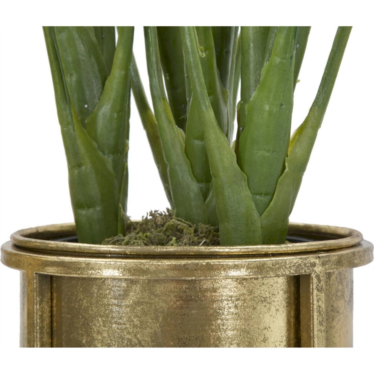 Duo de cache-pots sur pied en fer GLAM doré, RECOLLECTION