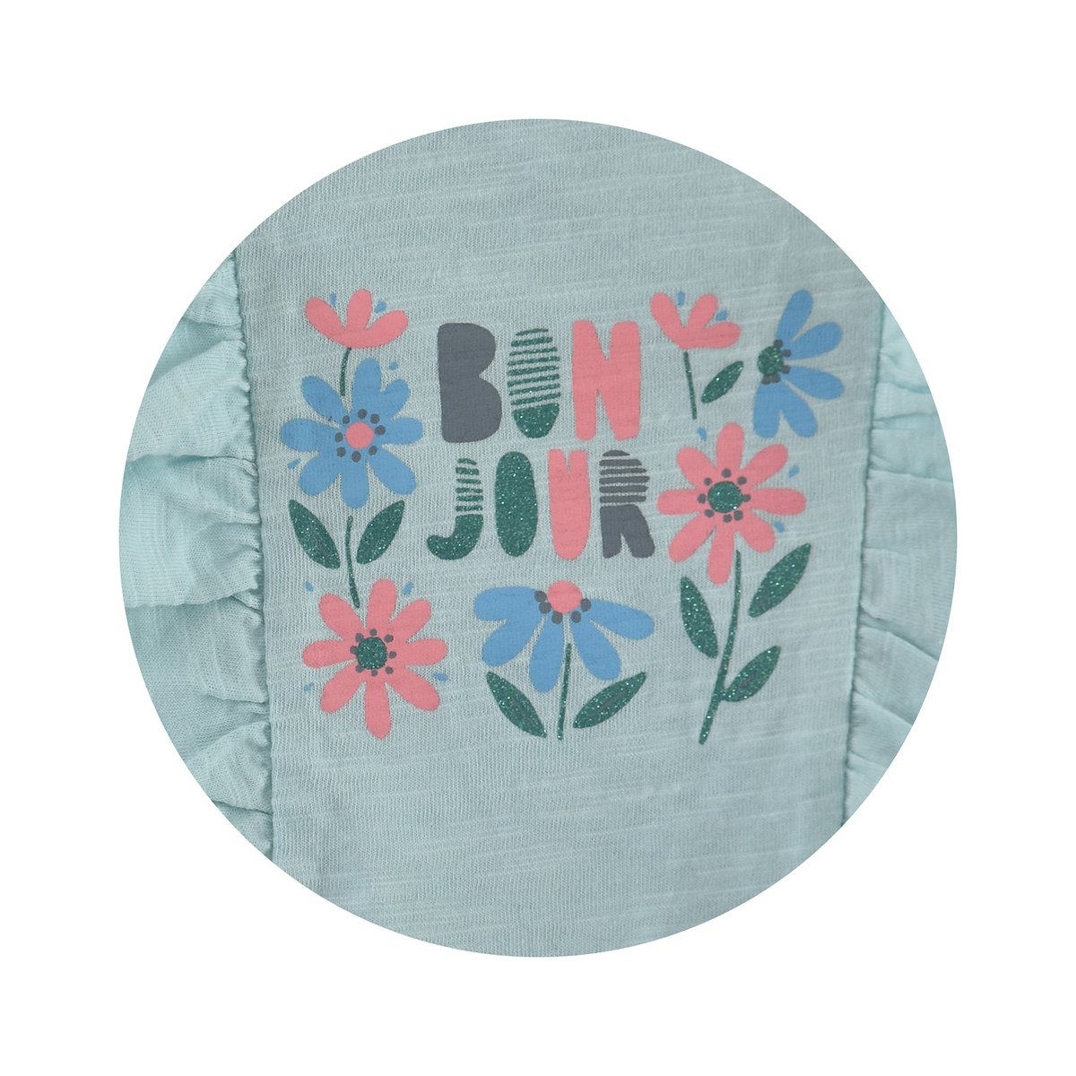 Tee shirt fille emiliana vert, SUCRE D'ORGE