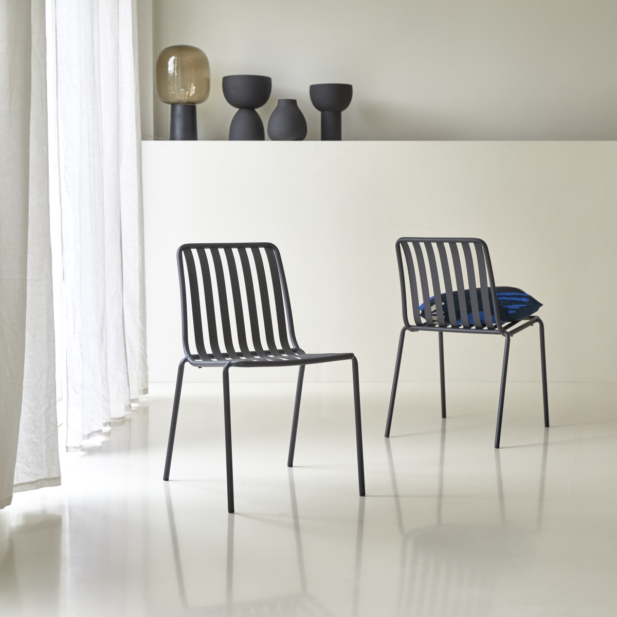 Chaise en Métal, GABY noir, TIKAMOON