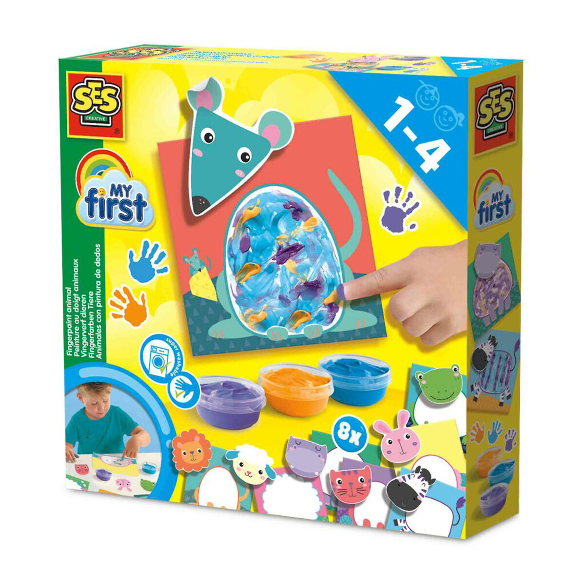 Brinquedo "Pinta com dedos - animais", SES multicolor, SES