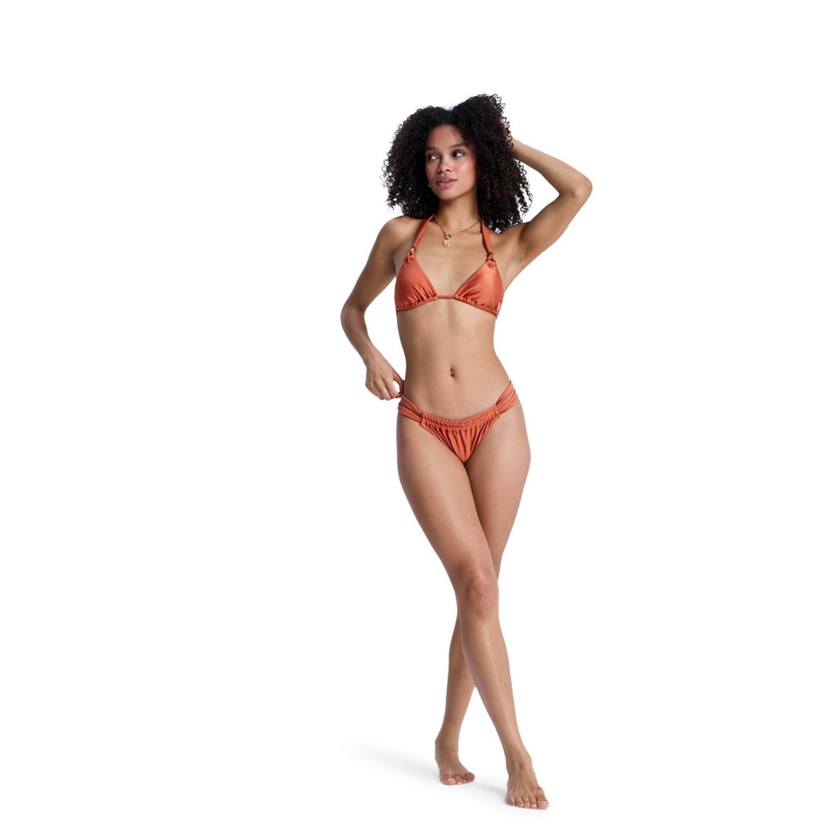 Haut de maillot de bain bikini triangle BEACHSIDE BOHEMIA TIKI TRI. orange ginger spice, ROXY