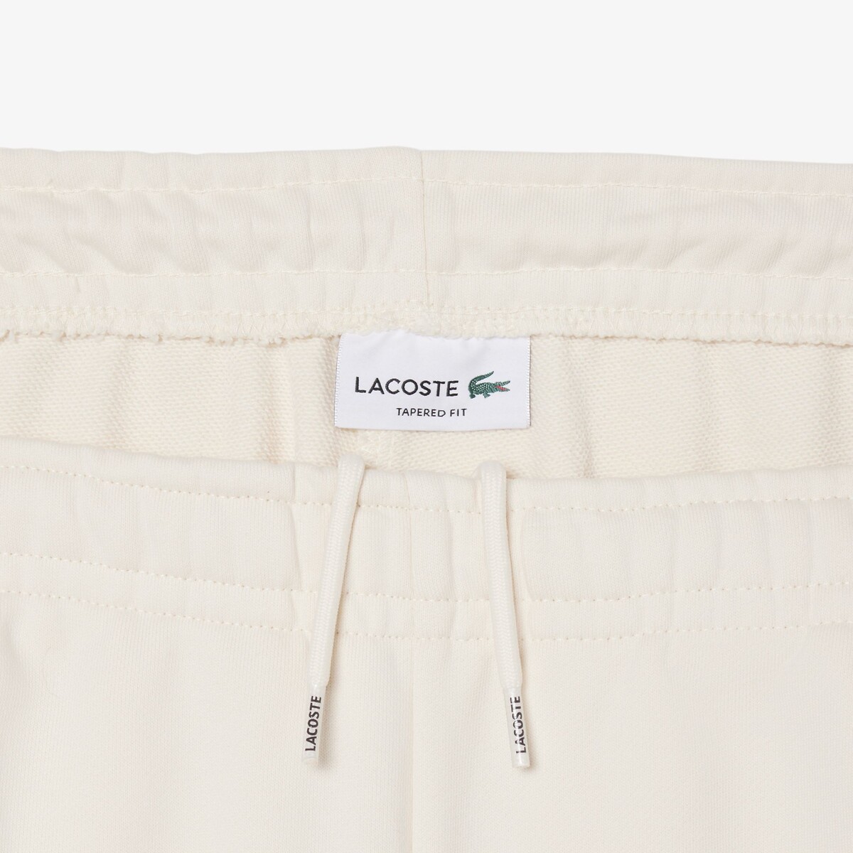 Pantalon de survêtement en molleton color-block beige, LACOSTE
