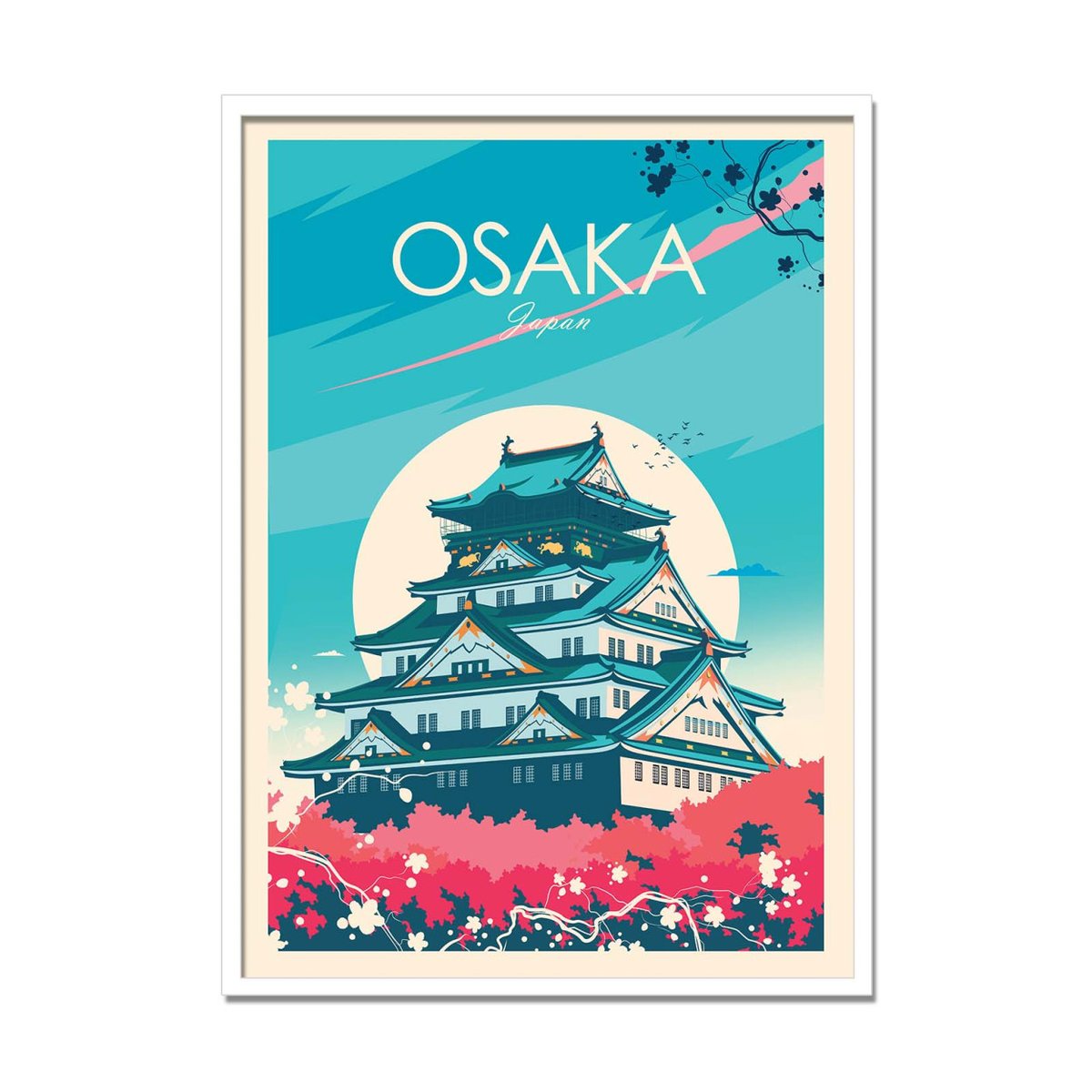Affiche d'art - Osaka Japan - Studio Inception bleu, WALL EDITIONS
