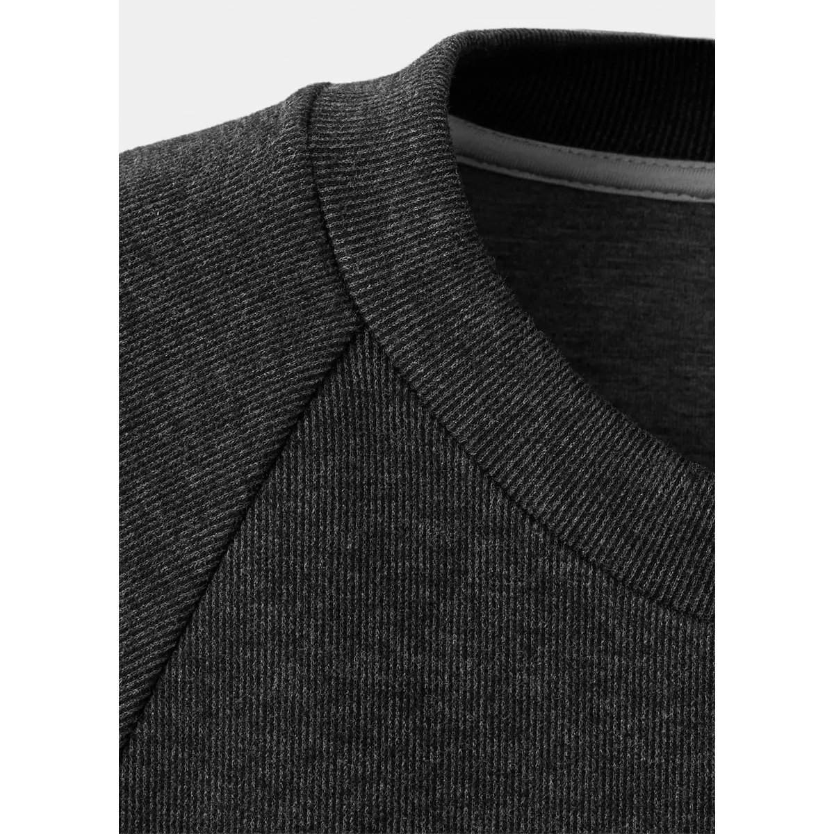 Sweat-shirt en maille grattée coupe regular fit gris foncé, MANGO MAN