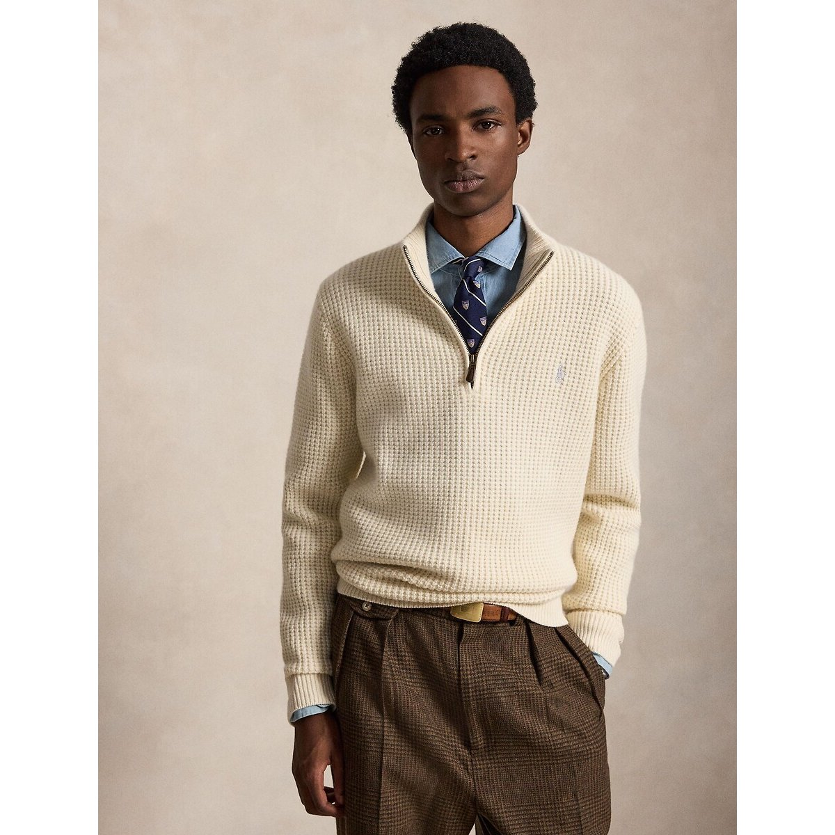 Pull camionneur, en laine mélangée crème, POLO RALPH LAUREN
