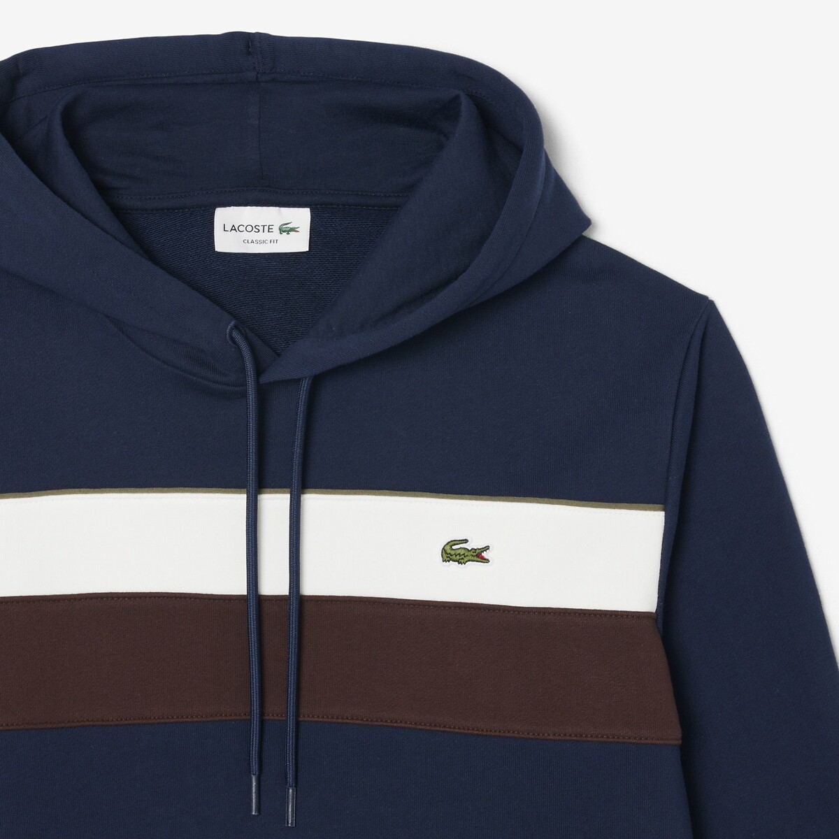Colour Block Hoodie navy blue, LACOSTE
