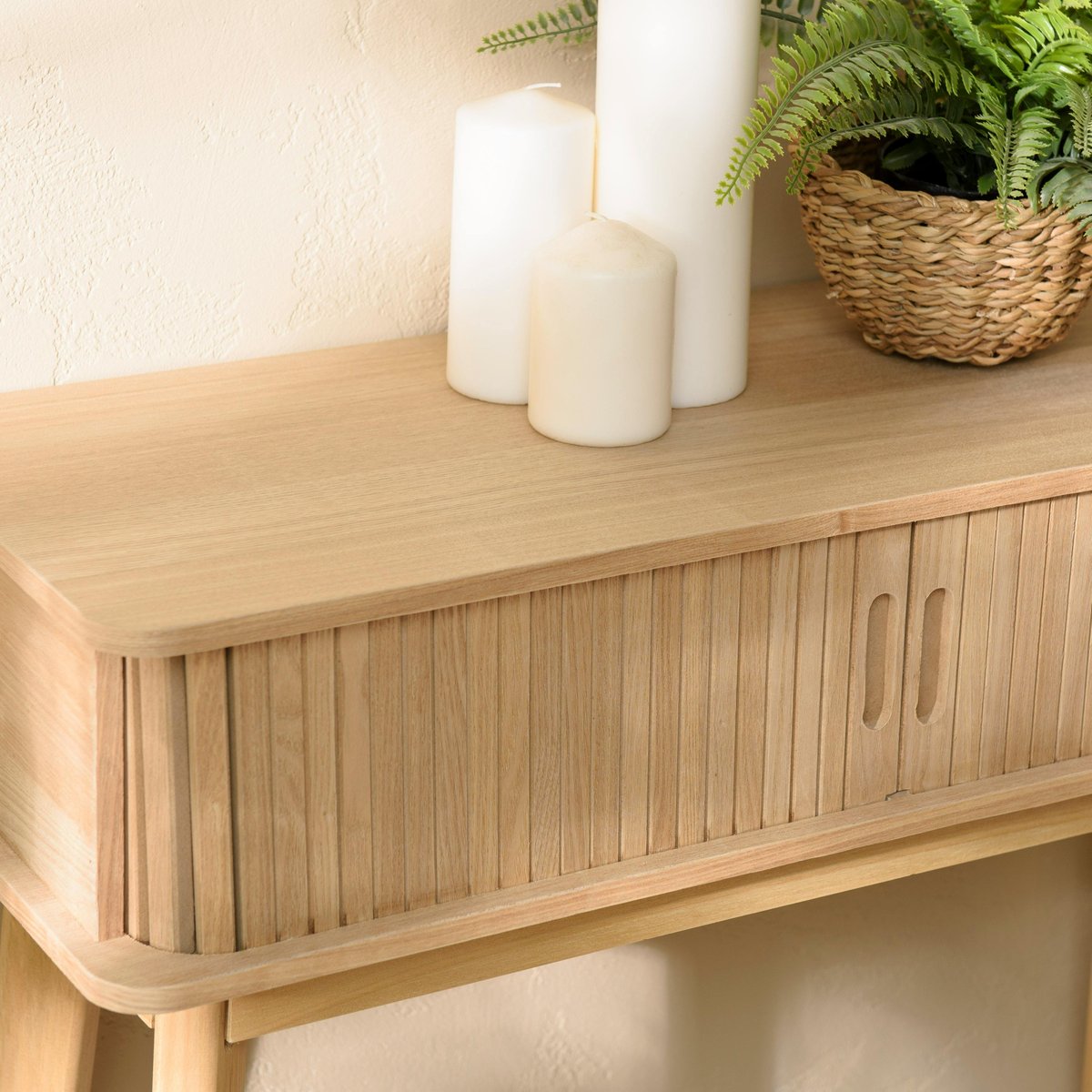 Console en bois couleur naturelle CASTILLE bois naturel, PIER IMPORT