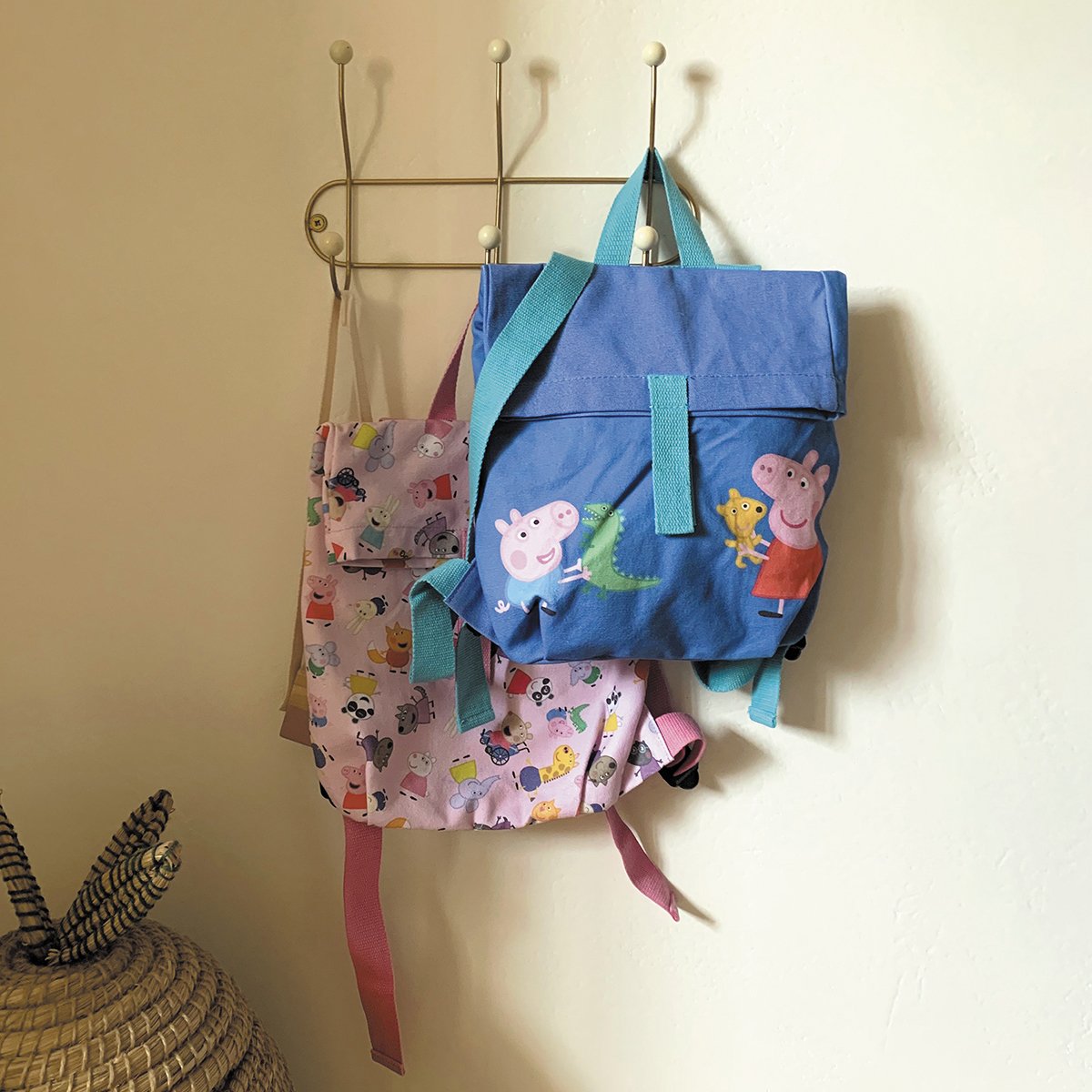 Sac à dos mini coursier PEPPA PIG bleu, PETIT JOUR