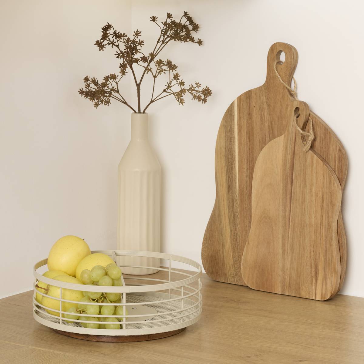 Plateau rond tournant TELMA beige, 5FIVE SIMPLY SMART