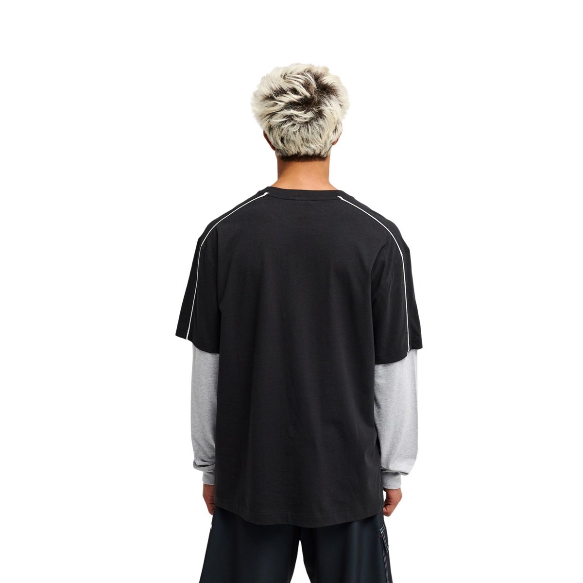 T-shirt manches longues YOUNG GUNS DOUBLE LAYER noir black, QUIKSILVER