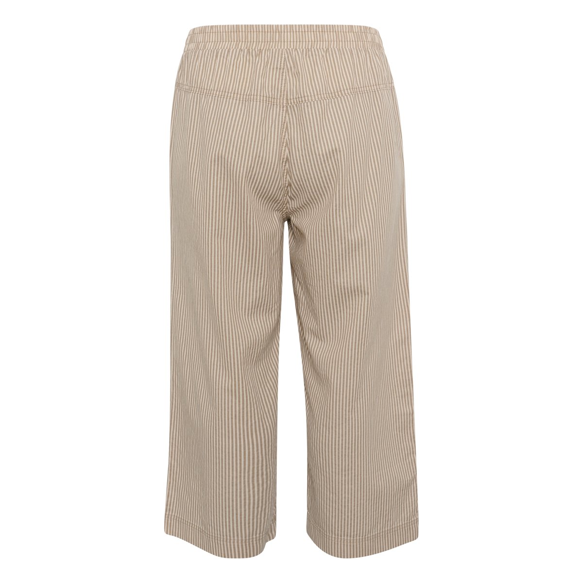 Pantalon casual beige chinchilla / blanc white stripe, KAFFE CURVE