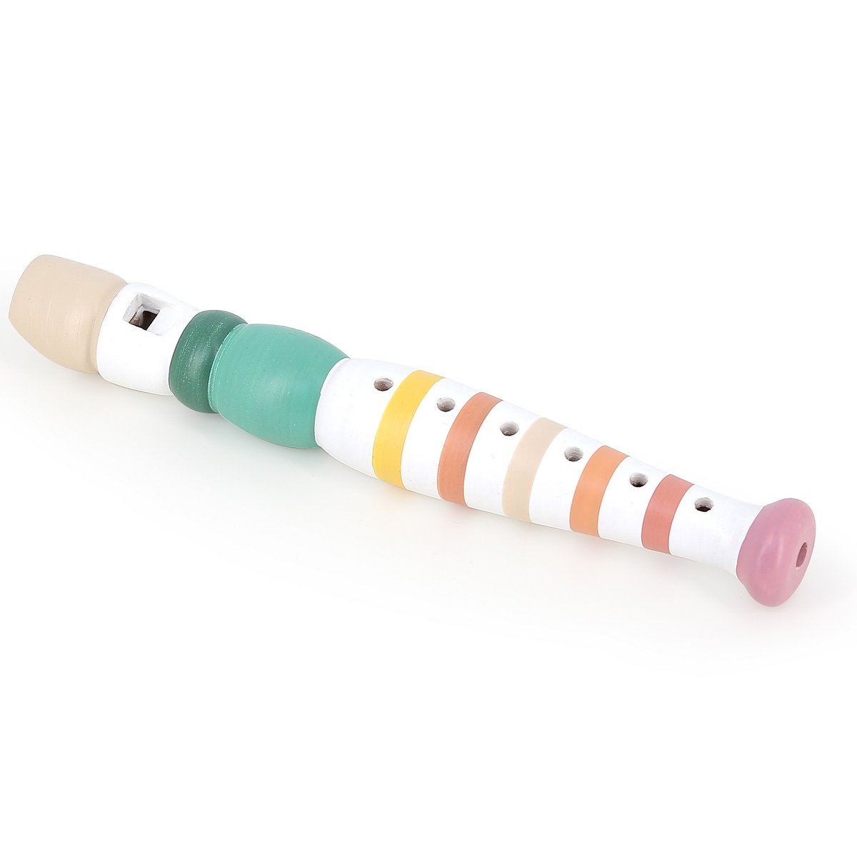 Flûte rayée multicolore en bois blanc, VILAC