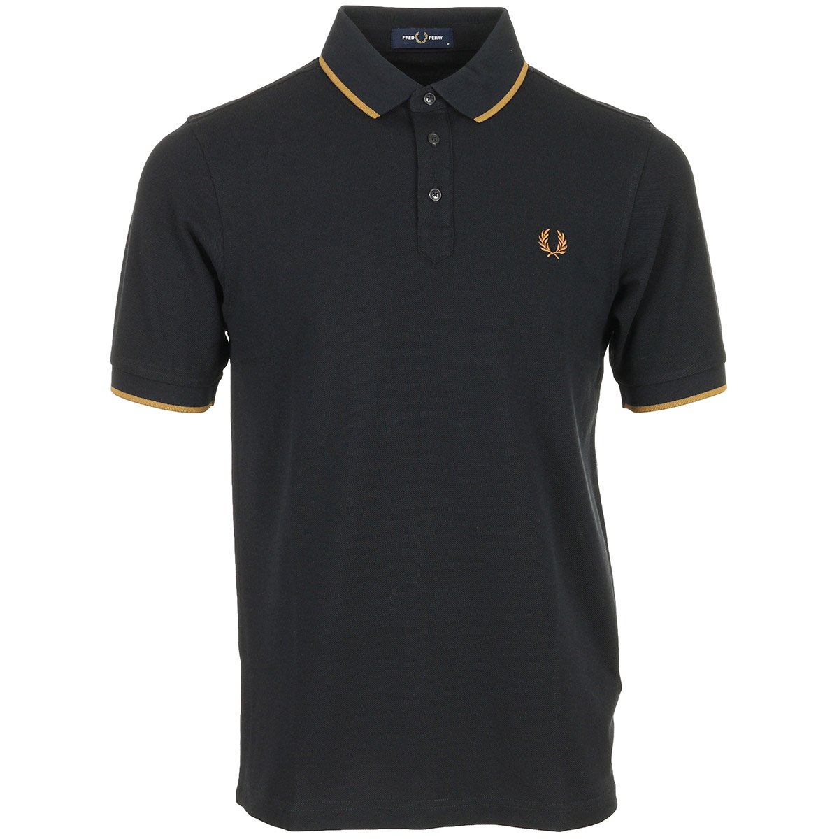COLLAR STAND POLO SHIRT black, FRED PERRY