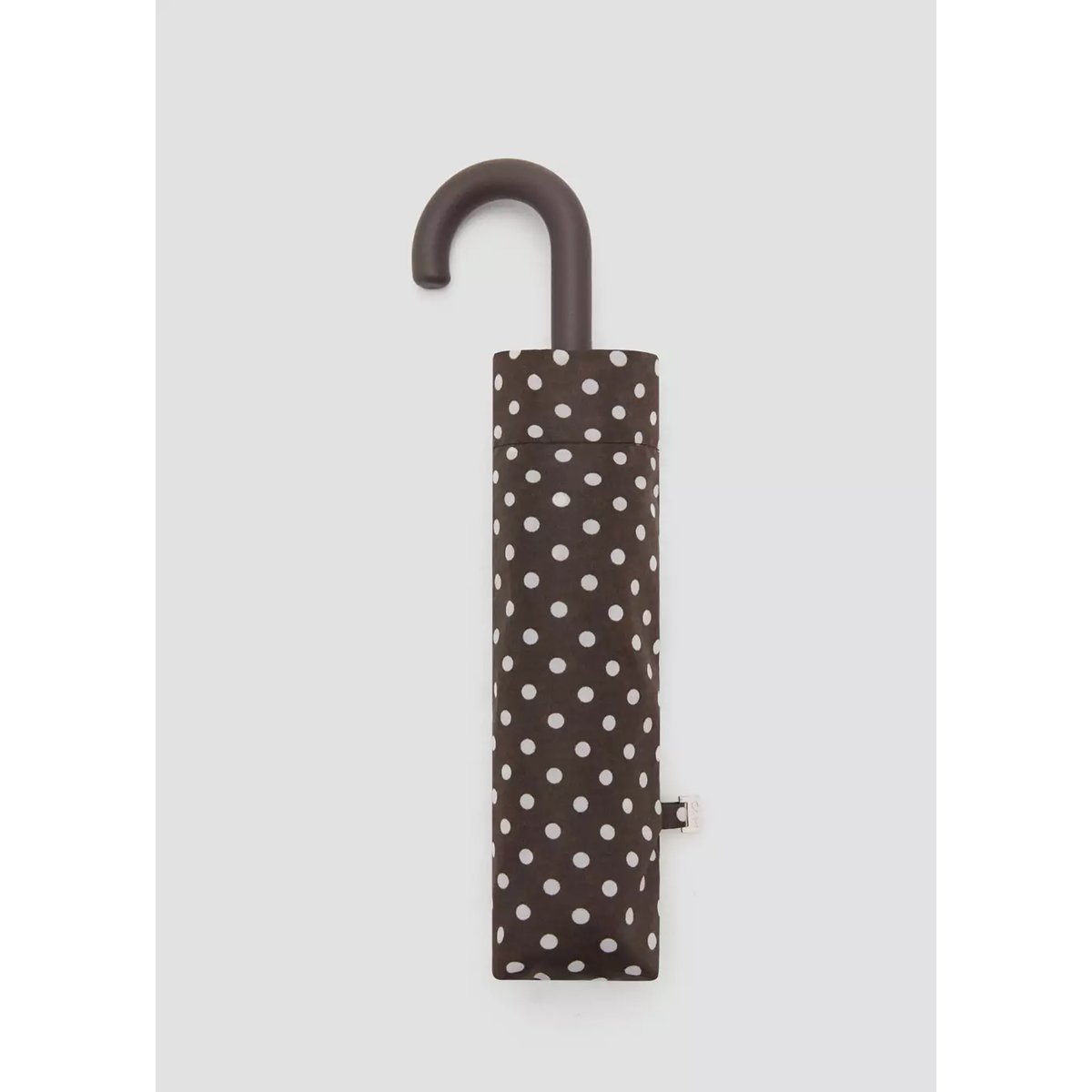 Parapluie imprimé mini pois marron, MANGO