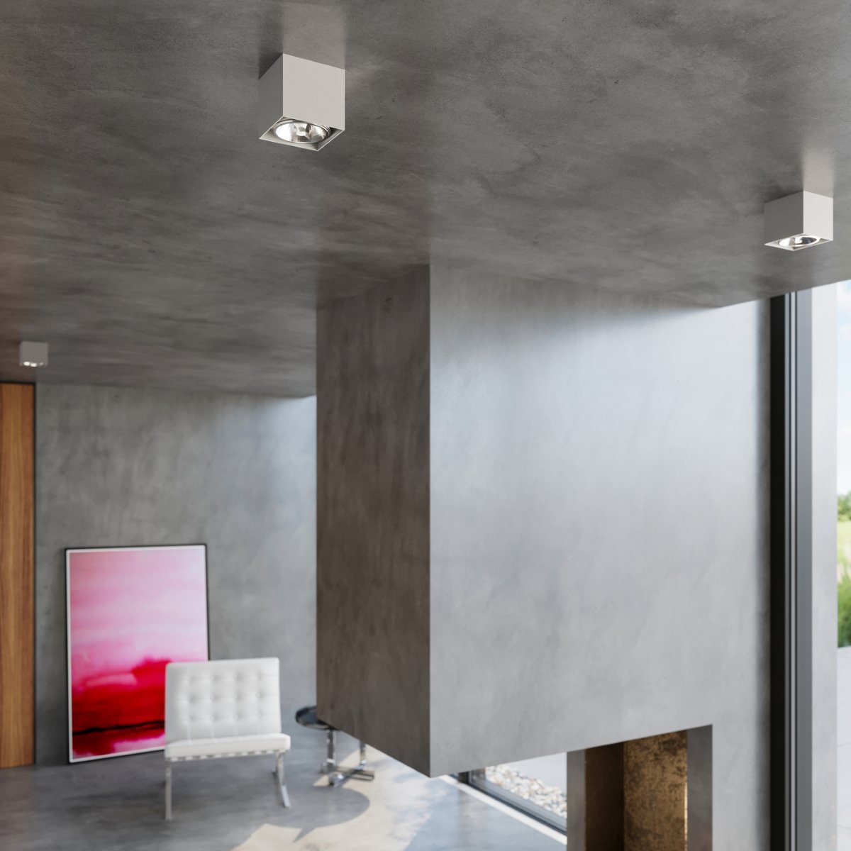 Plafonnier Aluminium Gris GU10/ES111 1 Blake gris, EDEN