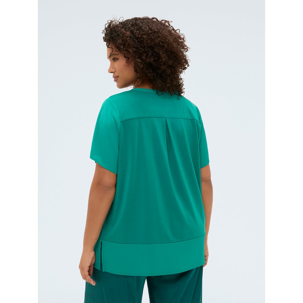 T-shirt avec boutons green water, FIORELLA RUBINO