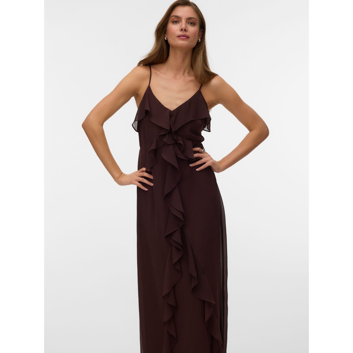 Robe marron - chocolate torte 1, VERO MODA