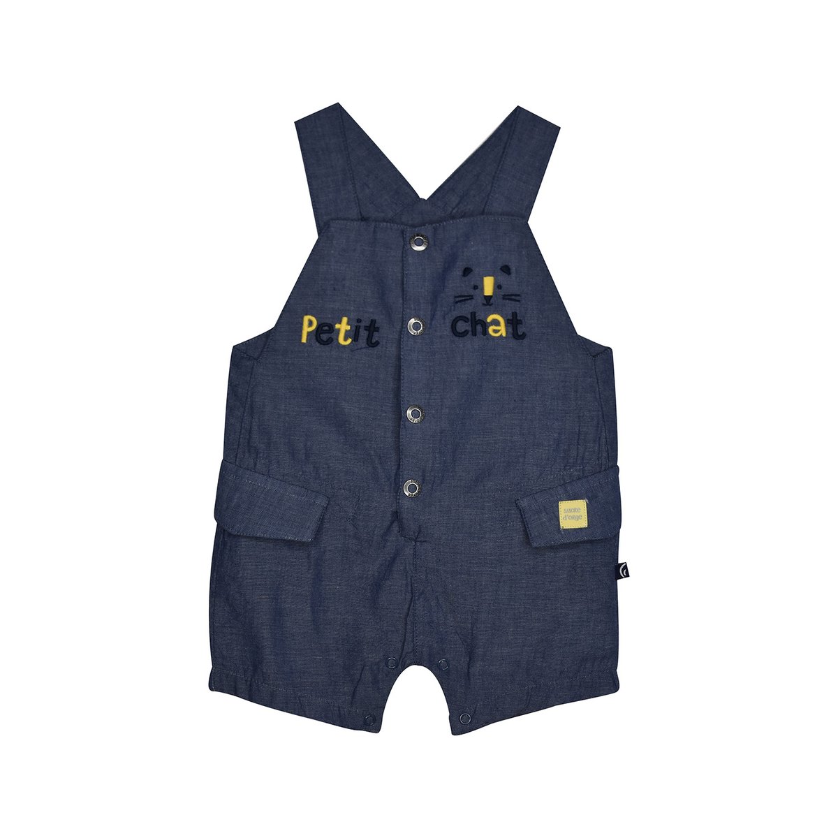 Tshirt salopette ludovic court bebe bleu, SUCRE D'ORGE
