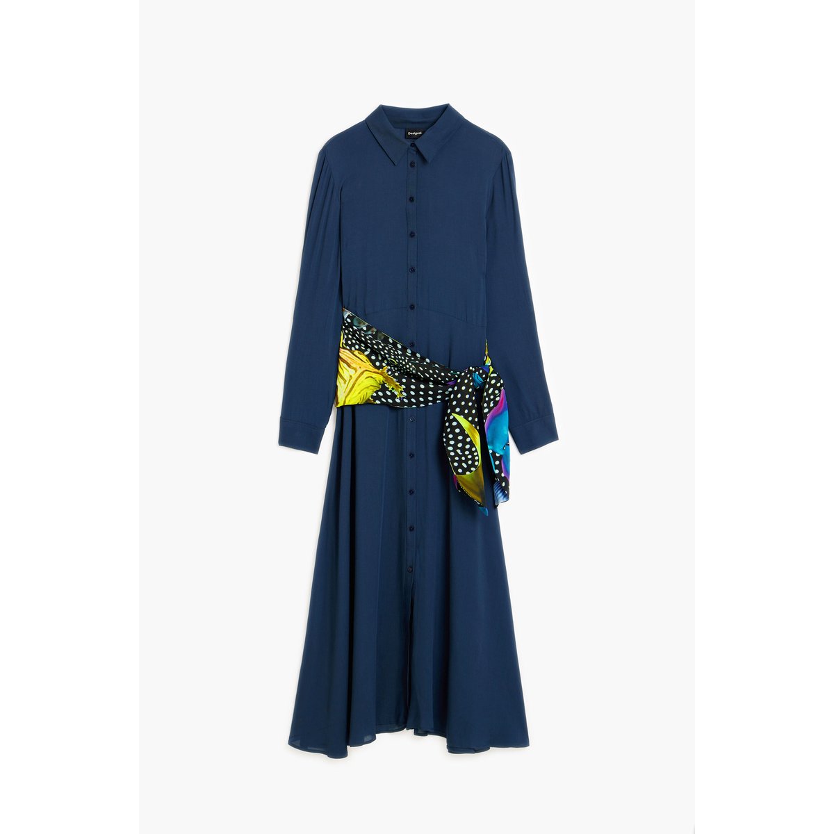 Robe chemise midi M. C. Lacroix bleu, DESIGUAL