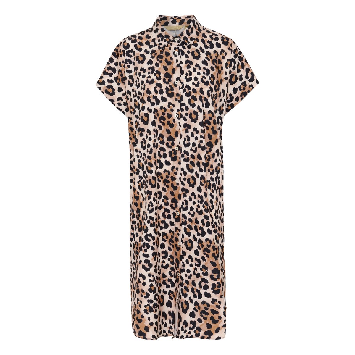 Dress beige noir marron animalier leopard, CULTURE