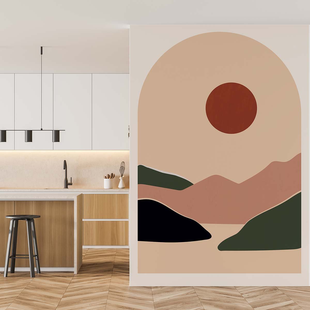 Papier peint, bohemian lake terracotta, HEXOA