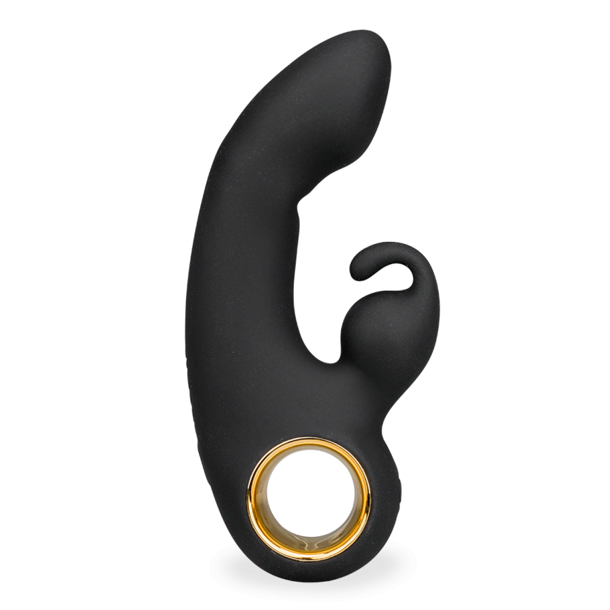 Mini vibromasseur rabbit vibrations et mouvements First Love noir, LOVE AND VIBES
