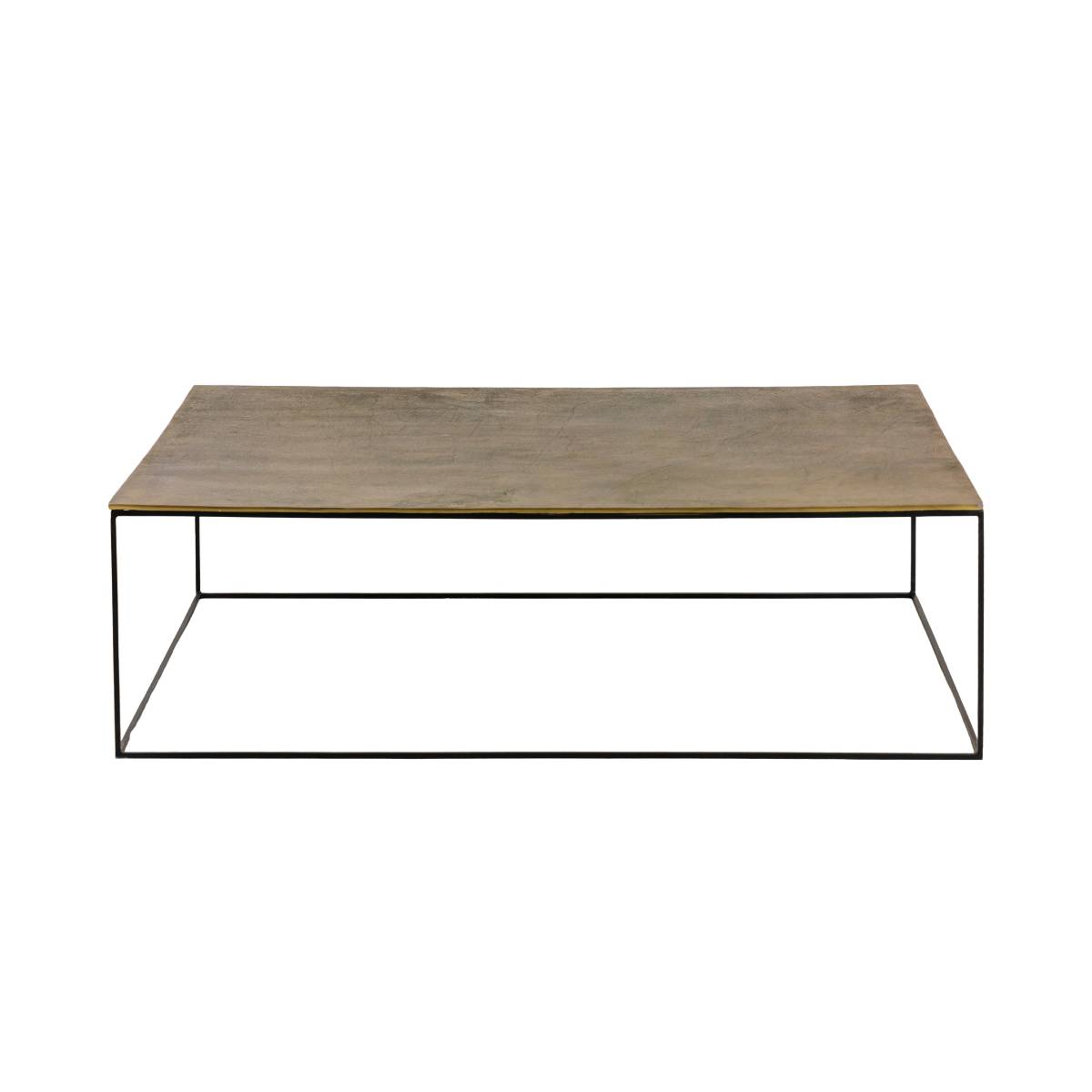 Table basse en aluminium VICTORIA noir, MADE IN MEUBLES