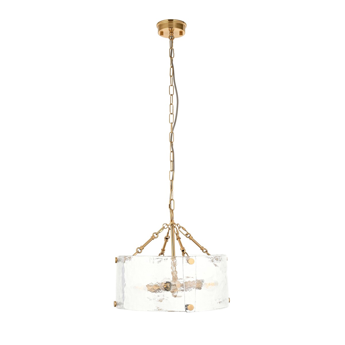 Kobe 4-Light Hammered Glass Pendant Light brass, ÉDITÉ