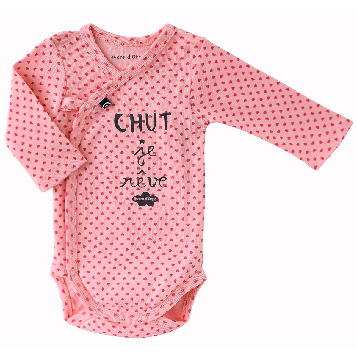 Lot de 2 bodies astrid sucre d'orge rose, SUCRE D'ORGE