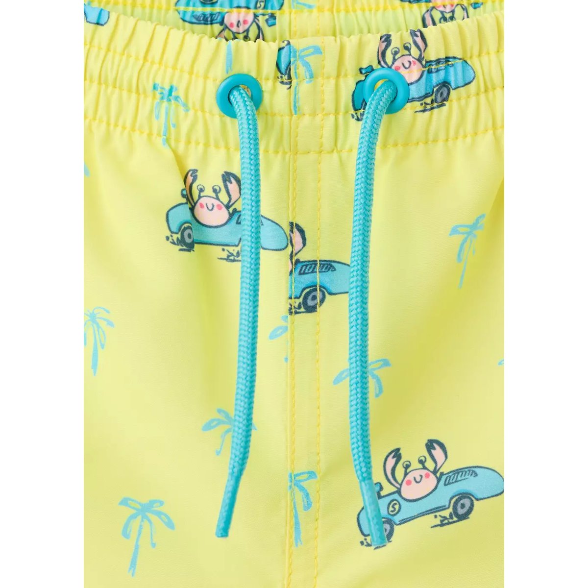 Maillot de bain imprimé crabes jaune pastel, MANGO BABY