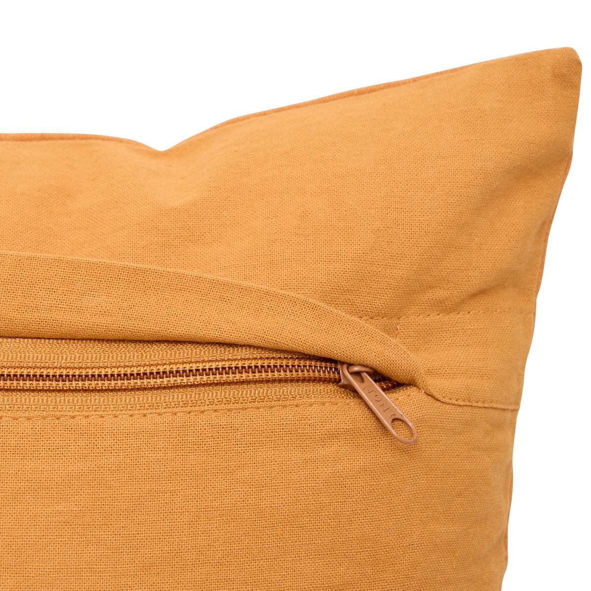 Coussin carré en coton BICHETTE vert, ATMOSPHERA