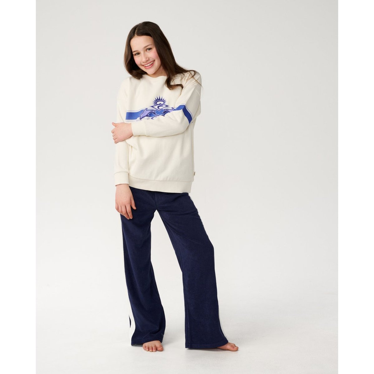 Sweat col rond ARCHIVE DOLPHIN enfant bone, RIP CURL