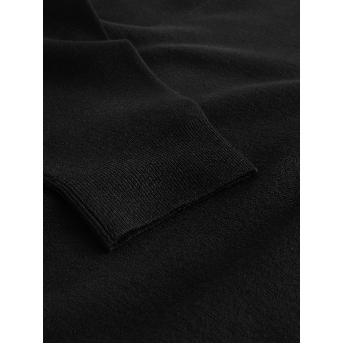 Pull regular à col zippé en maille mi-épaisse noir, NEXT