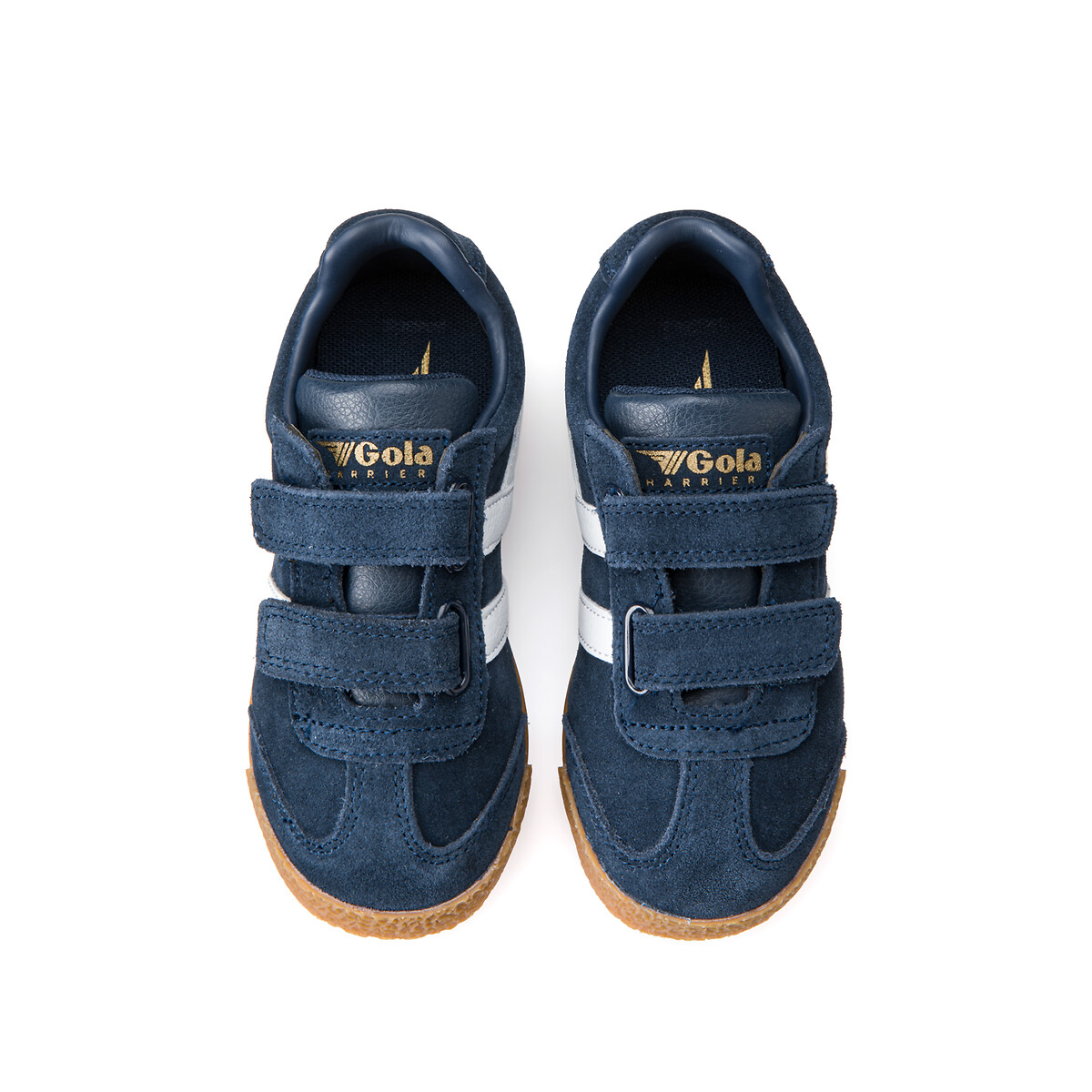 Baskets cuir à scratch Harrier Strap bleu marine, GOLA