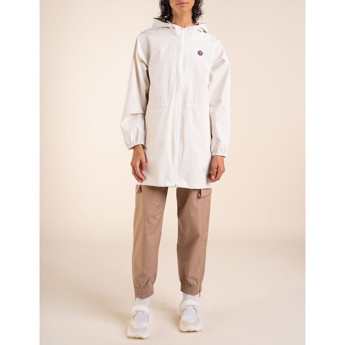 Coupe-vent zippé mi-long AMELOT ecru, FLOTTE