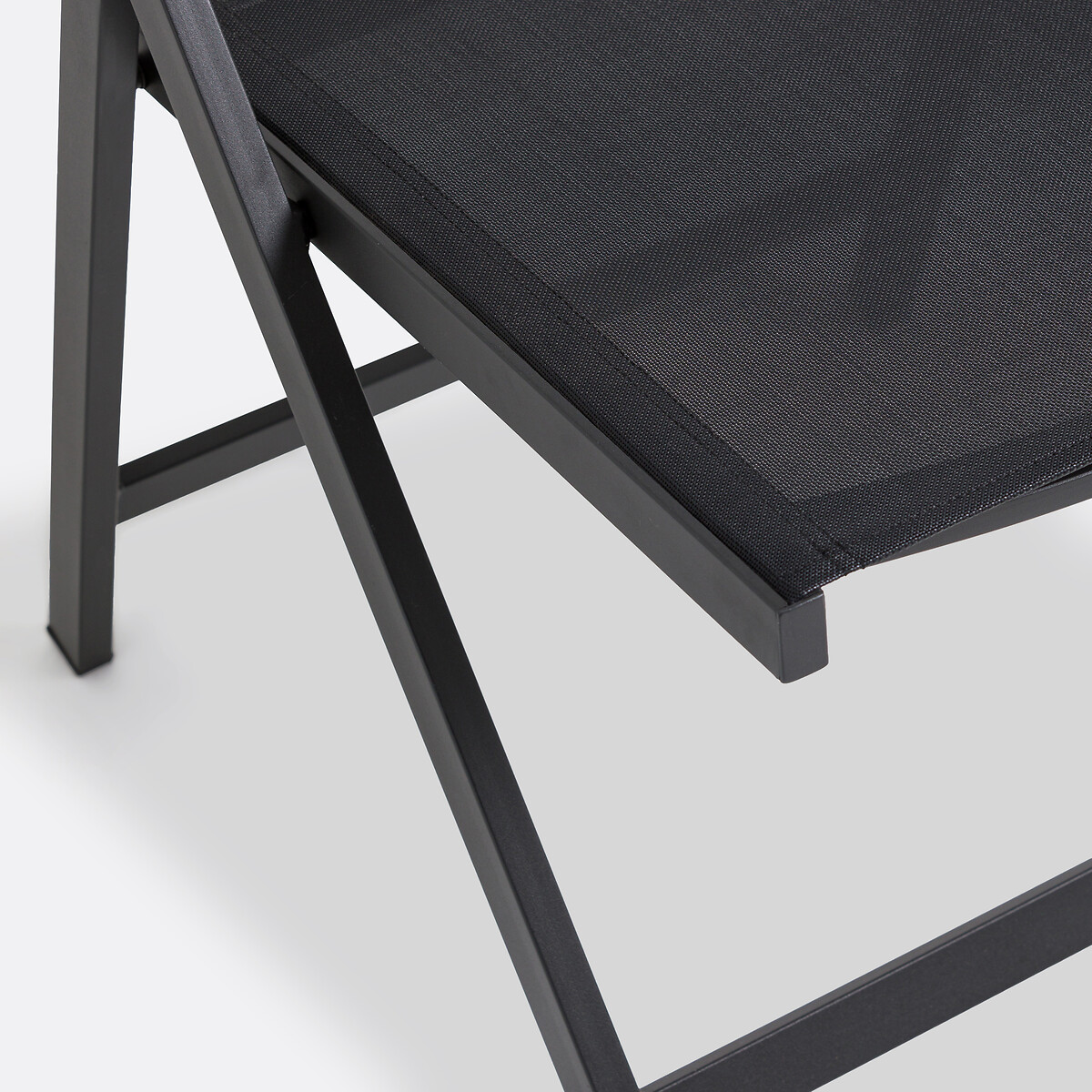 Set van 2 plooibare stoelen, in aluminium, Zory zwart, LA REDOUTE INTERIEURS