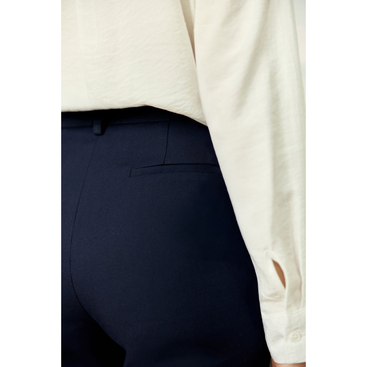 Pantalon cigarette uni PARFAIT 25-marine, LA PETITE ETOILE