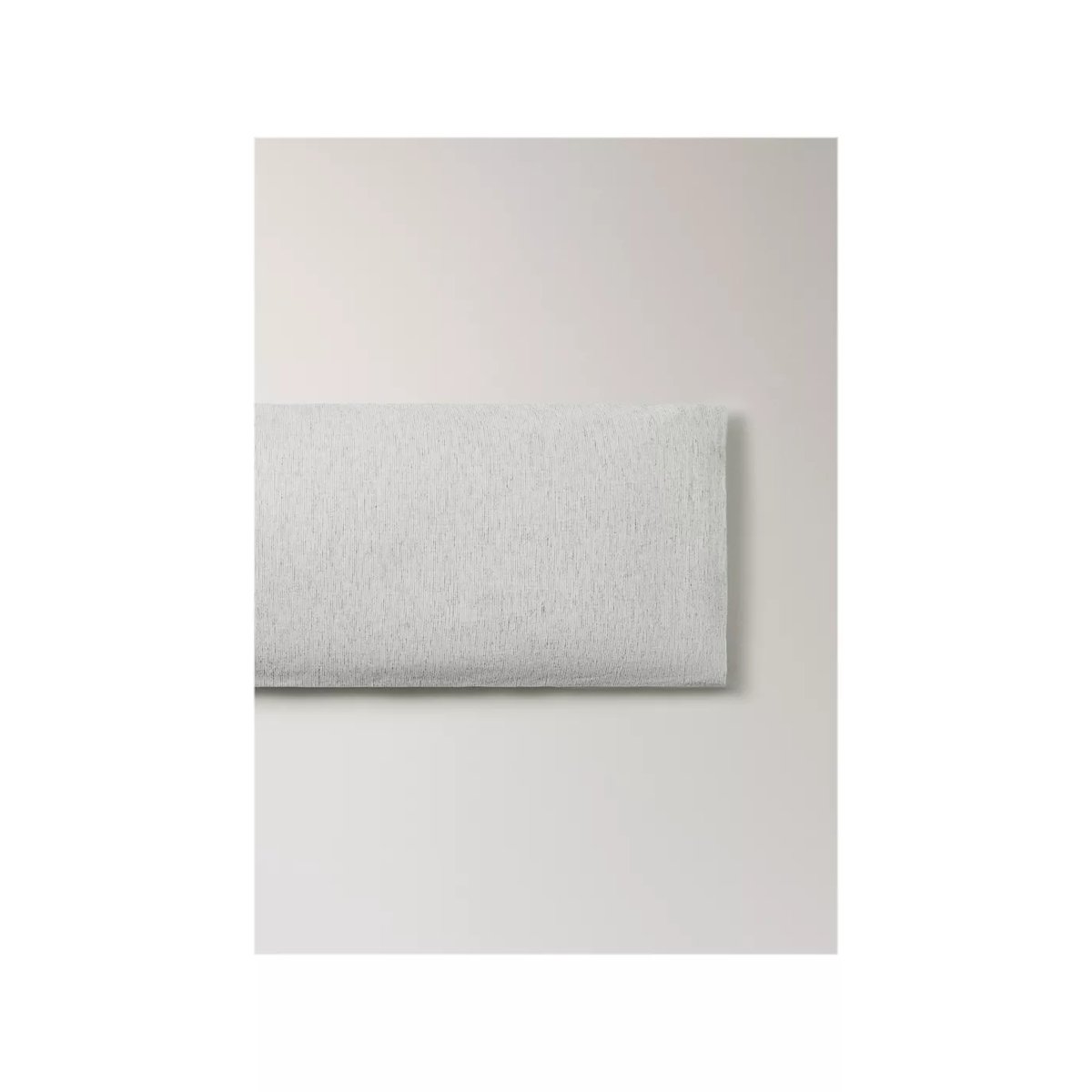 Taie d’oreiller coton lin fermeture à nœuds 45x110 cm gris, MANGO HOME