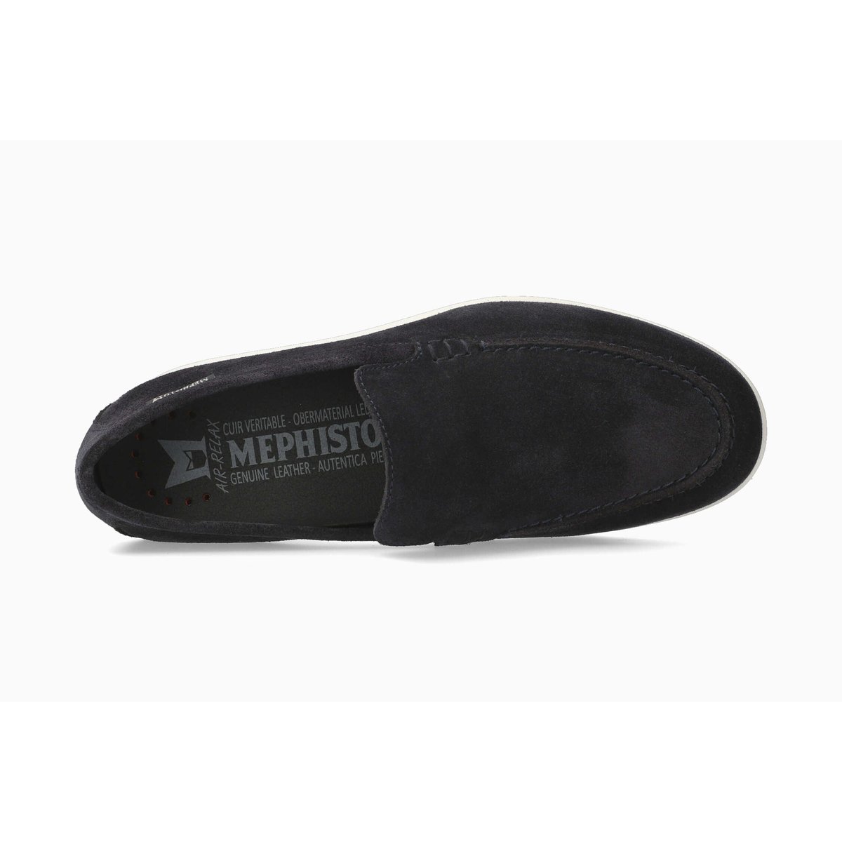 Baskets en cuir VALNER bleu 514, MEPHISTO