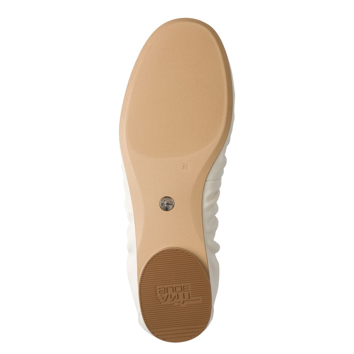 Ballerine en cuir blanc cassé, TAMARIS