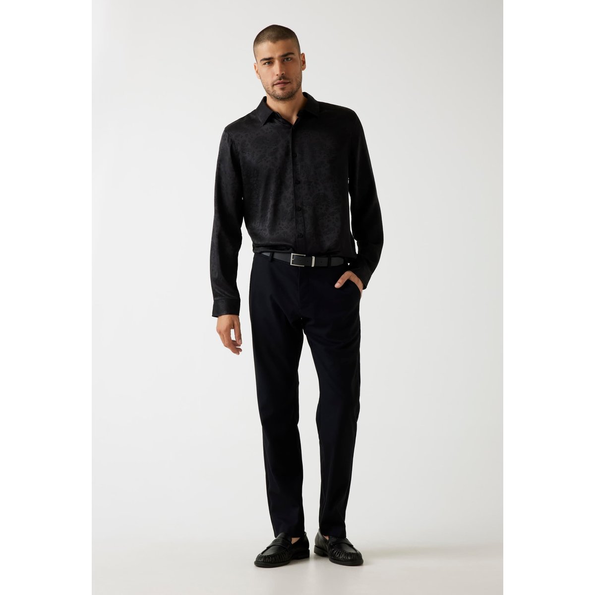 Chemise Cachemire Paisley noir, GUESS