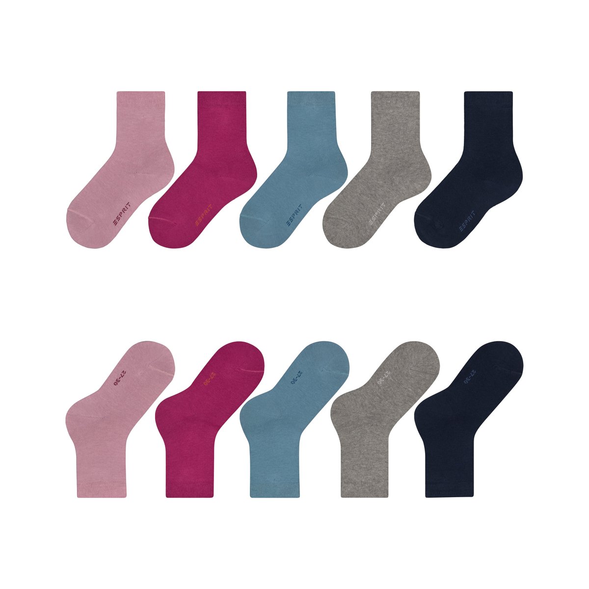 Chaussettes Solid Mix 5-Pack Opaque variations de couleur, ESPRIT