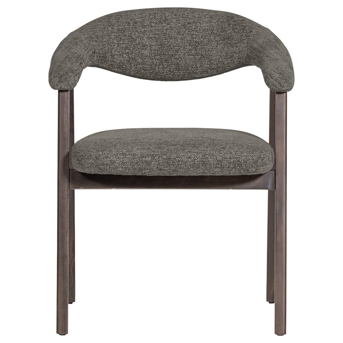 Lot de 2 chaises de salle à manger en tissu tissé AVAR gris, WOOOD